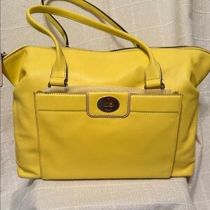 Kate Spade Vibrant Yellow Leather Tote